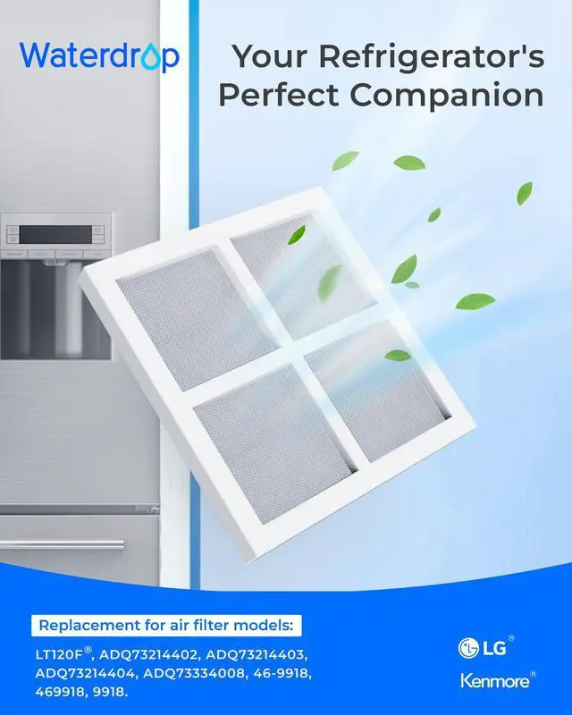 Alt view image 3 of 7 - Refrigerator Air Filter, Replacement for LG® LT120F®, 3 Pack | Replacement for LG® LT1000P®/PC/PCS, LFXS26973S, LMXS28626S, LMWS27626S, LFXS28596S, ADQ74793501, ADQ74793502 and LT120F®