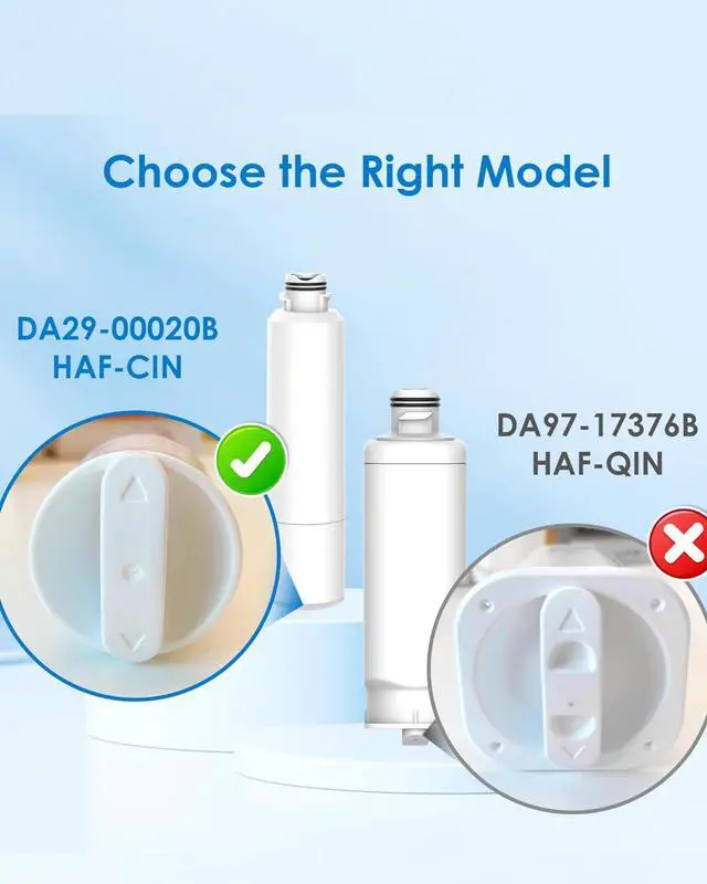 Alt view image 2 of 6 - Refrigerator Water Filter Replacement for Samsung®, 2 Pack | Replacement for Samsung® DA29-00020B, HAF-CIN, HAF-CIN/EXP, HDX FMS-2, RS25J500DSR, RF28HMEDBSR, RF4287HARS, RF28HFEDBSR