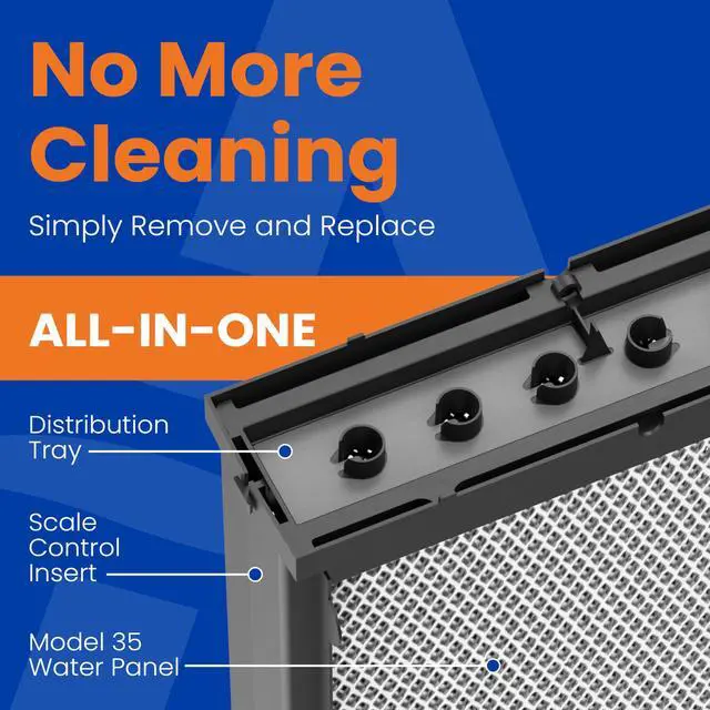 Alt view image 3 of 7 - H635EZ1 Humidifier Filter/Water Panel Assembly Replacement Kit for Whole-House Humidifier Models: 600, 600A, and 600M