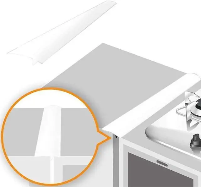 Main image of Lindas Essentials Silicone Stove Gap Covers (2 Pack), Heat Resistant Oven Gap Filler Seals Gaps Between Stovetop and Counter, Easy to Clean Stove Gap Guard (30 Inches, White)