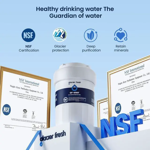 Alt view image 5 of 6 - MWF Refrigerator Water Filter Compatible with GE, 2-Pack | Compatible with SmartWater MWFP, MWFA, GWF, HDX FMG-1, WFC1201, RWF1060, 197D6321P006, Kenmore 9991