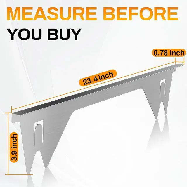 Alt view image 3 of 7 - 316 Stainless Steel Stove Gap Covers 2Pack, Stove Gap Filler, Silver | Oven Side Gap Filler, Range Trim Kit, Guard Between Stove and Countertop, Heat Resistant Easy Clean, Length 23.4" Width 0.78"