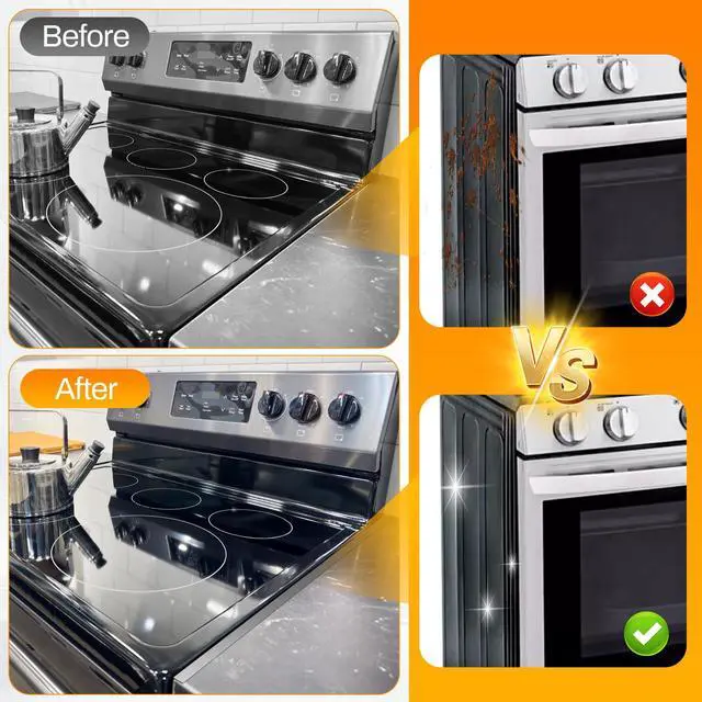 Alt view image 6 of 7 - 316 Stainless Steel Stove Gap Covers 2Pack, Stove Gap Filler, Silver | Oven Side Gap Filler, Range Trim Kit, Guard Between Stove and Countertop, Heat Resistant Easy Clean, Length 23.4" Width 0.78"