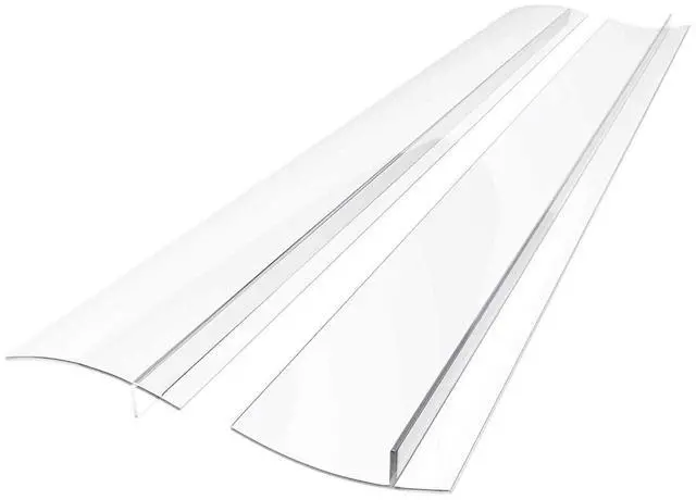 Main image of Lindas Essentials Silicone Stove Gap Covers (2 Pack), Heat Resistant Oven Gap Filler Seals Spaces Between Stovetop and Counter, Easy to Clean Stove Side Guard (25 Inches, Clear)