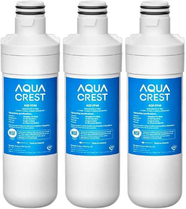 Main image of LT1000PC ADQ747935 MDJ64844601 Refrigerator Water Filter, 3 Pack | Replacement for LG® LT1000P®, LT1000PC, LT1000PCS, ADQ74793501, ADQ74793502, LFXS26973S, LMXS28626S, Kenmore® 469980, 9980