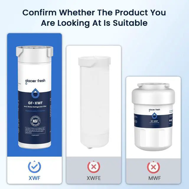 Alt view image 2 of 6 - XWF Replacement for GE XWF Refrigerator Water Filter 4 Pack