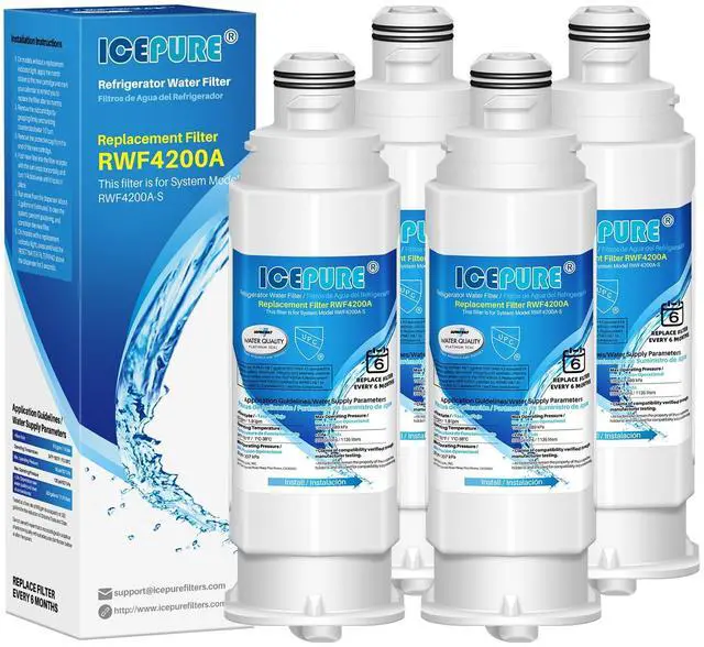 Main image of Water Filter Replacement for Samsung DA97-17376B HAF-QIN/EXP 4 Pack | RWF4200A Replacement for HAF-QIN, DA97-08006C, RF28R7201SR, RF28R7351SG, RF28T5001SR, RS27T5200SR, RF27CG5400SR, RF24R7201SR