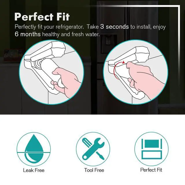Alt view image 6 of 6 - PLUS UKF8001 Replacement for Whirlpool Filter 4, EDR4RXD1, 3 Pack | NSF/ANSI 53 Certified RWF0900AH Replacement for Everydrop EDR4RXD1, Maytag UKF8001AXX, Whirlpool 4396395, 46-9006, MPF15090