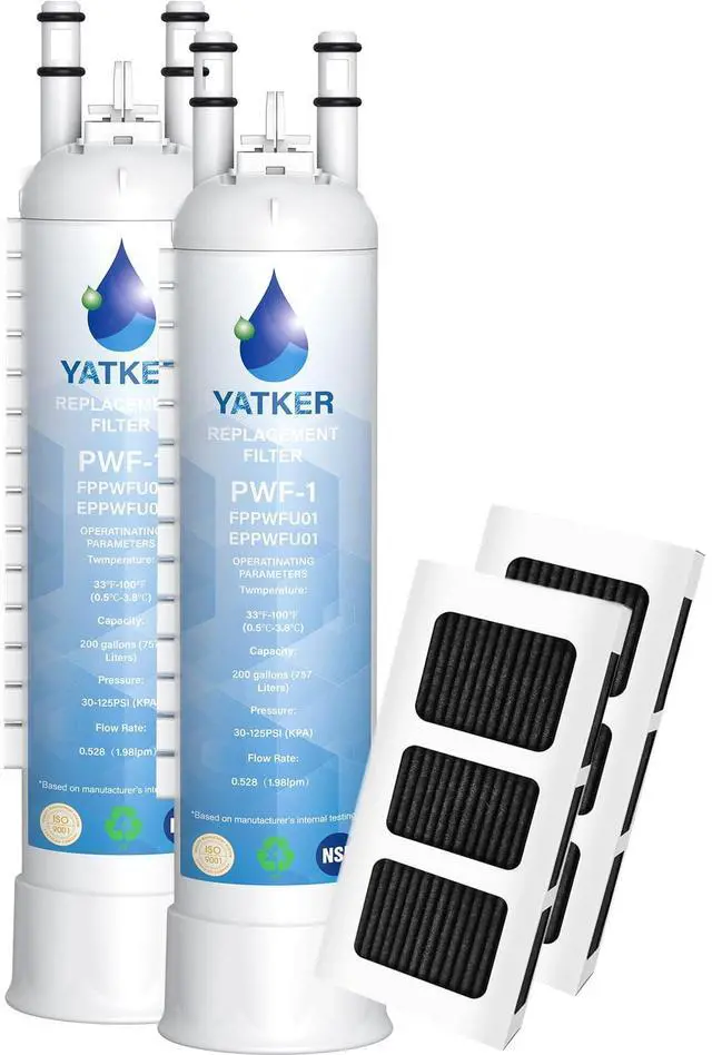 Main image of FPPWFU01 & PAULTRA2 Water & Air Filter replacement 2+2 Combo | Compatible with Frigidaire FPPWFU01 Water Filter, EPPWFU01 PureAdvantage PurePour PWF-1 and PureAir Ultra II Air Filter
