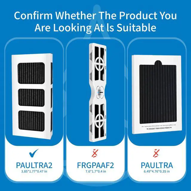 Alt view image 2 of 7 - FPPWFU01 & PAULTRA2 Water & Air Filter replacement 2+2 Combo | Compatible with Frigidaire FPPWFU01 Water Filter, EPPWFU01 PureAdvantage PurePour PWF-1 and PureAir Ultra II Air Filter