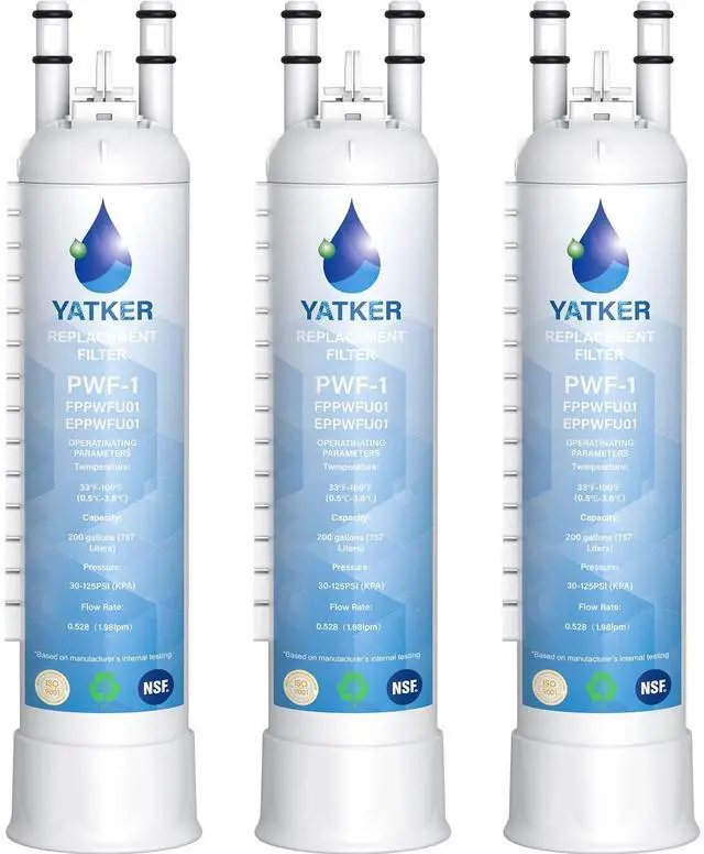 Main image of FPPWFU01 Water Filter Replacement 3 Packs | Compatible with Frigidaire FPPWFU01 Water Filter, EPPWFU01 PureAdvantage PurePour PWF-1