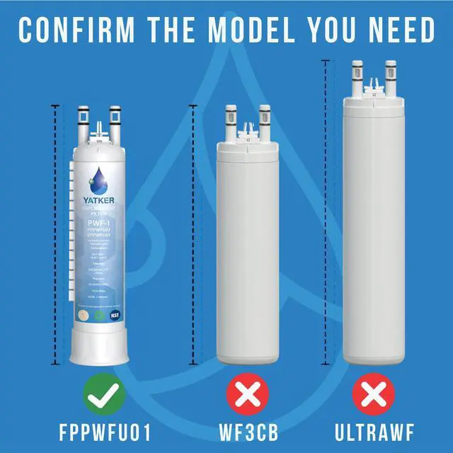 Alt view image 3 of 7 - FPPWFU01 & PAULTRA2 Water & Air Filter replacement 2+2 Combo | Compatible with Frigidaire FPPWFU01 Water Filter, EPPWFU01 PureAdvantage PurePour PWF-1 and PureAir Ultra II Air Filter
