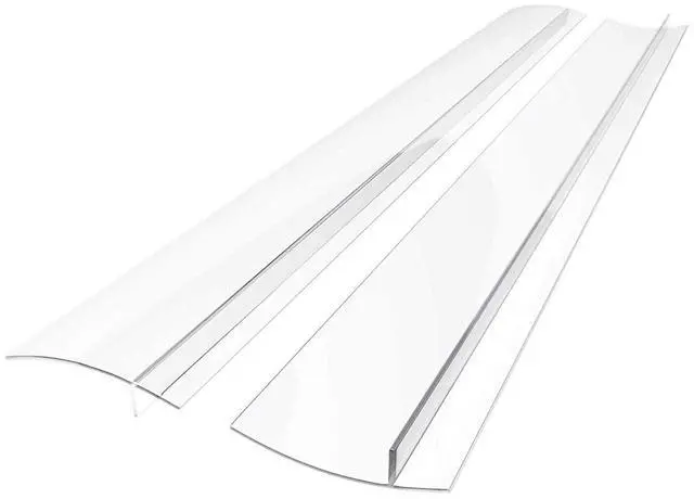Main image of Lindas Essentials Silicone Stove Gap Covers (2 Pack), Heat Resistant Oven Gap Filler Seals Gaps Between Stovetop and Counter, Easy to Clean Stove Gap Guard (21 Inches, Clear)