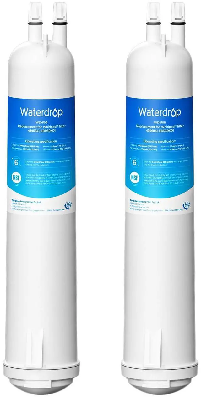 Main image of EDR3RXD1 Water Filter Replacement for Everydrop® Filter 3, 2 Pack | Replacement for 4396841, 4396710, Kenmore® 46-9083, 46-9030, Refrigerator Water Filter