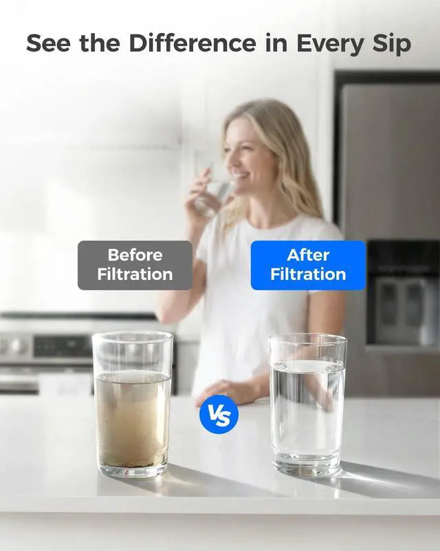 Alt view image 7 of 7 - WD-F13 Refrigerator Water Filter, Replacement for GE® MWF® | Replacement for SmartWater® MWFP, MWFINT, MWFA, GWF, HDX FMG-1, Kenmore® 9991, GSE25GSHECSS, WFC1201