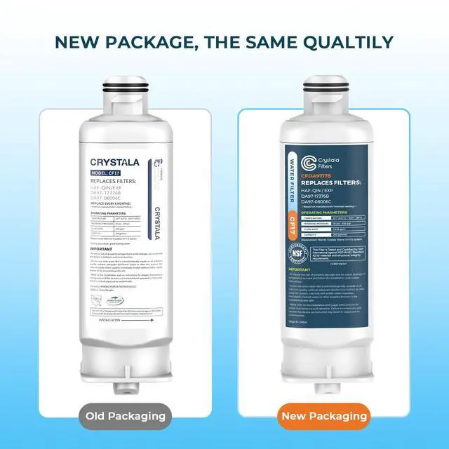 Alt view image 2 of 6 - Replacement for Samsung Water Filter DA97-17376B 4 Pack | NSF 42 Compatible with Samsung HAF-QIN, HAF-QIN/EXP, DA97-08006C, RF23M8070SG, RF23M8070SR, RF23M8090SG, RF23M8570SR