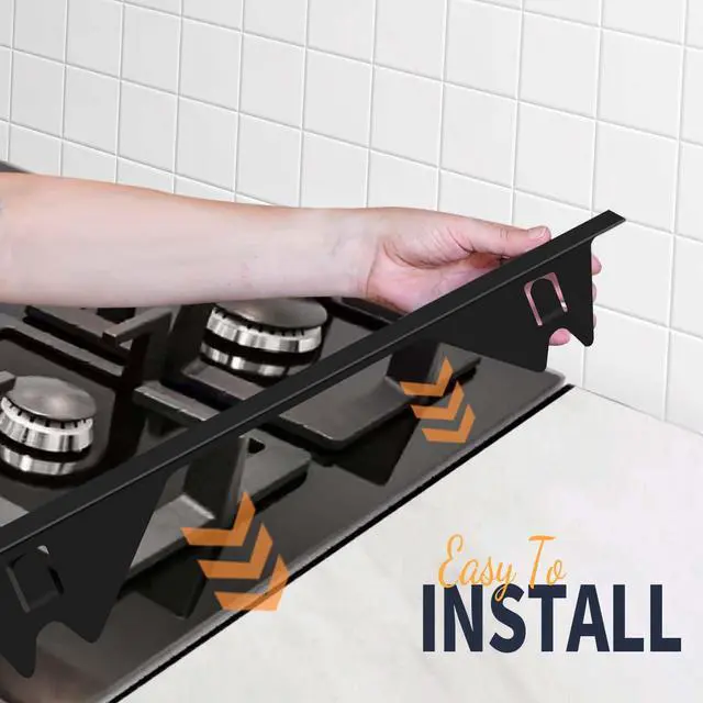 Alt view image 4 of 7 - Upgrade 316 Stainless Steel Stove Gap Covers, 2 Pack Stove Gap Filler Stove Gap Guards Range Trim Kit Heat Resistant Oven Gap Filler Between Stovetop and Counter