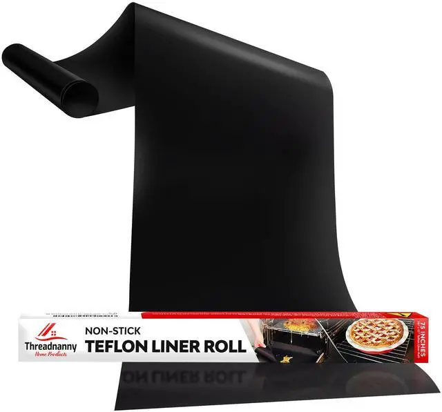 Main image of Teflon Liner Roll for Ovens, Stovetops & Grills, 75x17- Cut to Size & Shape | Versatile Non-Stick Teflon Mat, Use As Oven Liner, Grill Mat, Stovetop Cover, Baking Sheet & More
