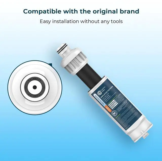 Alt view image 3 of 6 - Replacement for Samsung Water Filter DA97-17376B 1 Pack | NSF 42 Compatible with Samsung HAF-QIN, HAF-QIN/EXP, DA97-08006C, RF23M8070SG, RF23M8070SR, RF23M8090SG, RF23M8570SR