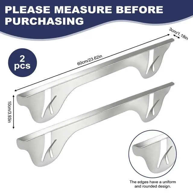 Alt view image 2 of 7 - Upgrade 316 Stainless Steel Stove Gap Covers (2 Pack, 23.4, Silver), Heat-Resistant Stove Gap Filler for Kitchen Counter and Stovetop, Range Trim Kit Oven Gap Guard Between Stove and Counter