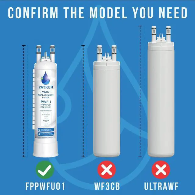 Alt view image 4 of 7 - FPPWFU01 & PAULTRA2 Water & Air Filter replacement Combo (3+3 Pack) | Compatible with Frigidaire FPPWFU01, PurePour PWF-1, EPPWF01 and PureAir Ultra II PAULTRA2 Water & Air Filter