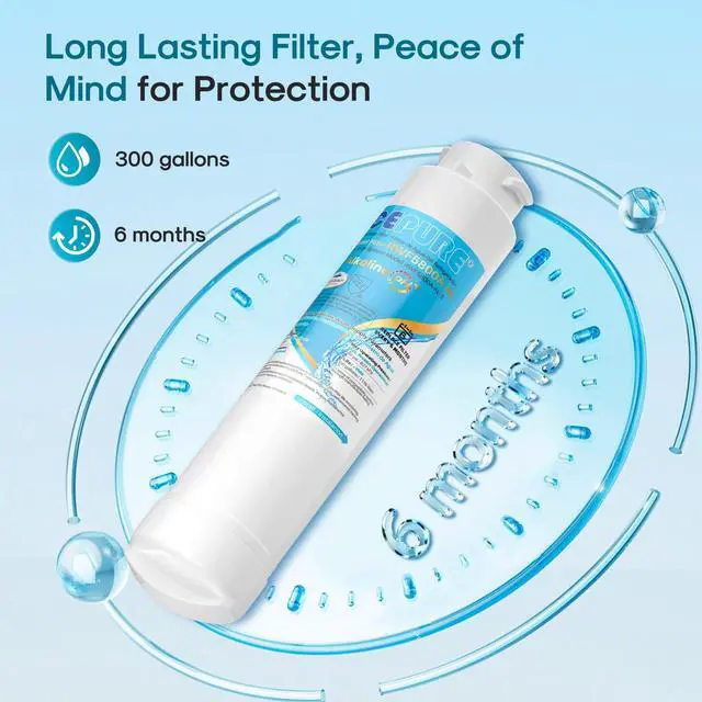 Alt view image 7 of 7 - Alkaline RWF5800A-AL Refrigerator Water Filter Replacement for Frigidaire EPTWFU01, EWF02, Pure Source Ultra II, PureSource Ultra 2, GP006, BO022, MR022, SCWFTCTO, 4562222, Enhances PH, 3Pack