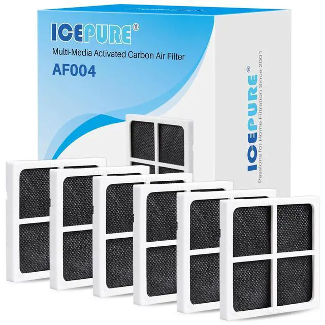 Main image of AF004 Replacement for LG LT120F Refrigerator Air Filter, 6PACK | Compatible with Kenmore Elite 469918, 9918, 46-9918, ADQ73214402, ADQ73214403, ADQ73214404, ADQ73334008