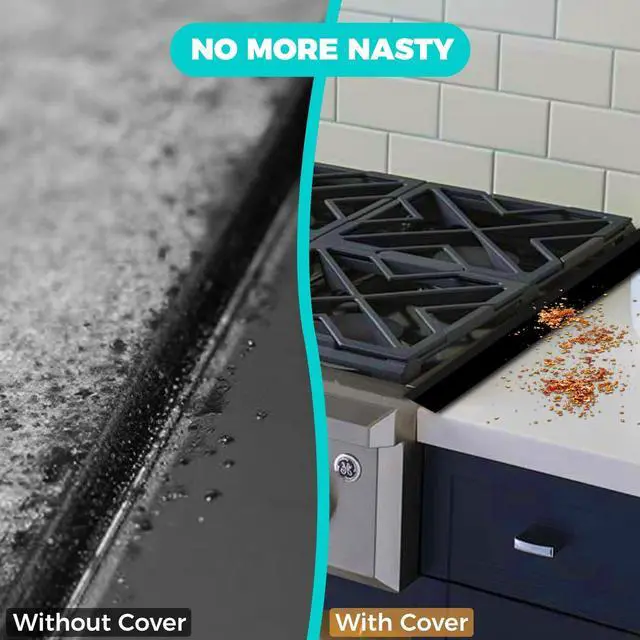 Alt view image 7 of 7 - T-Shape Stove Gap Covers Stainless Steel, 2 Pack Stove Gap Filler Easy Retractable Length 13.8" to 27.5", Width 1.85" - Oven Gap Filler Stove Guards Range Trim Kit