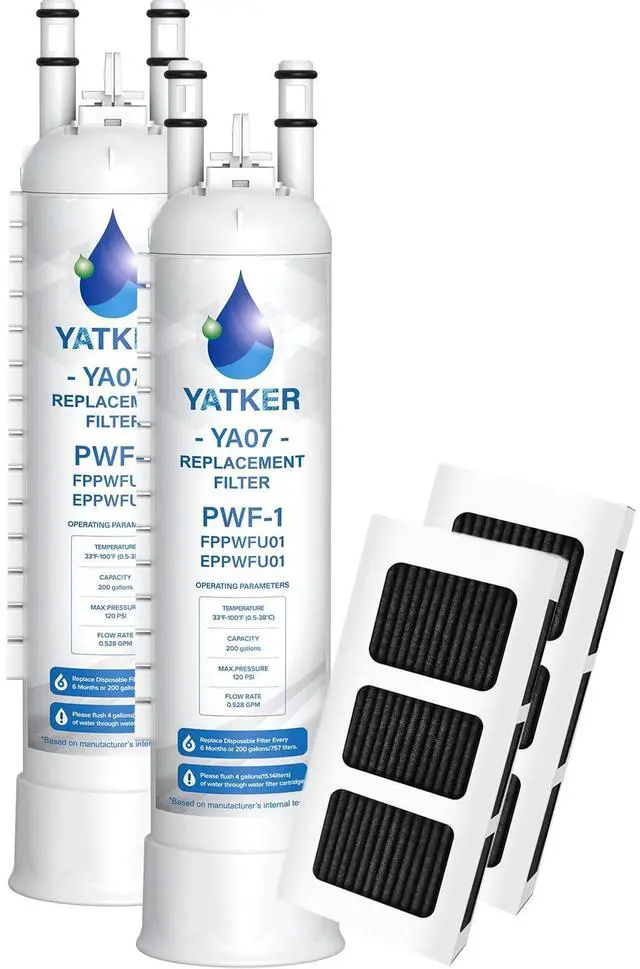 Main image of FPPWFU01 & PAULTRA2 Water & Air Filter replacement Combo (2+2 Pack) | Compatible with Frigidaire FPPWFU01, PurePour PWF-1, EPPWF01 and PureAir Ultra II PAULTRA2 Water & Air Filter