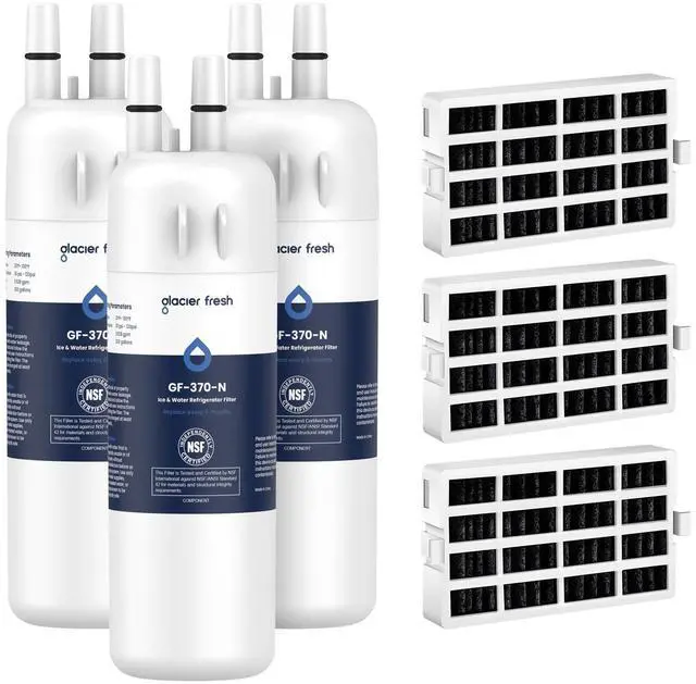 Main image of EDR1RXD1 Water Filter Compatible with W10295370A, 3+3 Packs | Filter 1,EDR1RXD1, WHR1RXD1, KAD1RXD1,W10295370 Refrigerator Water Filter & w10311524 Air Filter