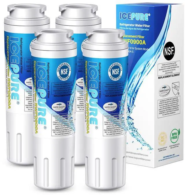 Main image of UKF8001 Replacement for Whirlpool Filter 4 EveryDrop EDR4RXD1 4Pack | RWF0900A Replacement for Maytag UKF8001AXX-200, EveryDrop 4396395, RFC0900A, FMM-2, WF295, UKF8001P, 46-9006, Puriclean II