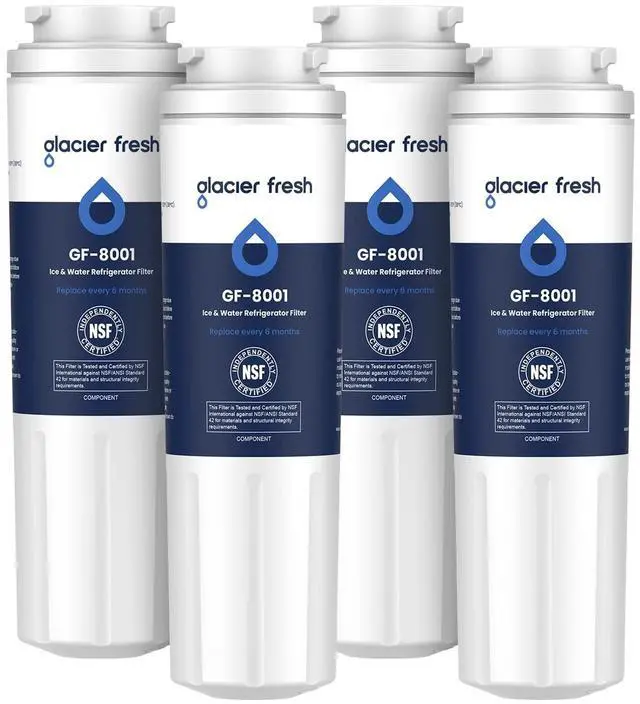 Main image of UKF8001 Whirlpool Refrigerator Water Filter 4, 4 Pack