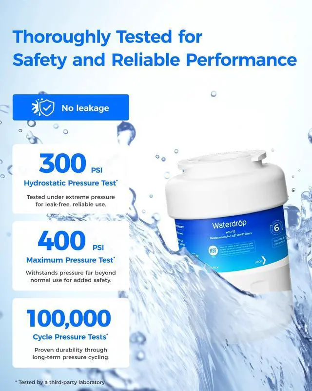 Alt view image 5 of 7 - WD-F13 Refrigerator Water Filter, Replacement for GE® MWF® | Replacement for SmartWater® MWFP, MWFINT, MWFA, GWF, HDX FMG-1, Kenmore® 9991, GSE25GSHECSS, WFC1201