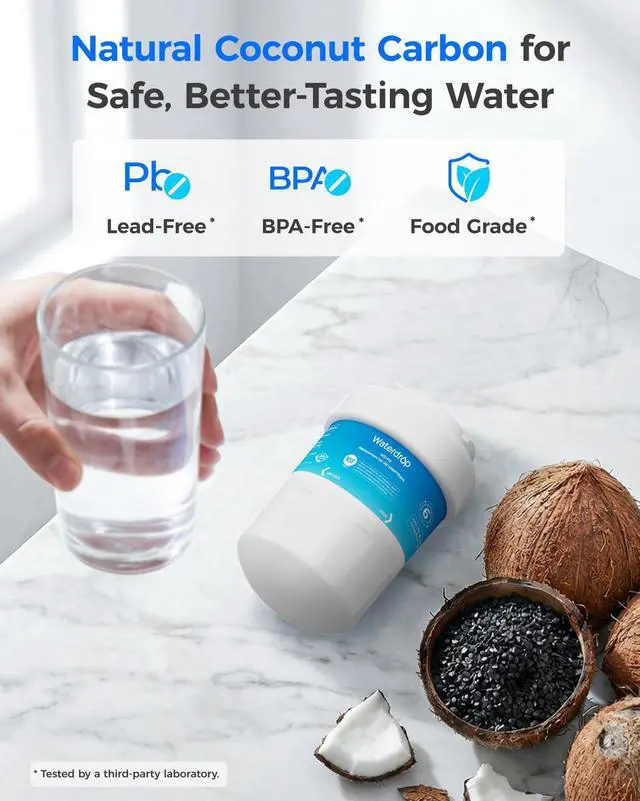Alt view image 6 of 7 - WD-F13 Refrigerator Water Filter, Replacement for GE® MWF® | Replacement for SmartWater® MWFP, MWFINT, MWFA, GWF, HDX FMG-1, Kenmore® 9991, GSE25GSHECSS, WFC1201