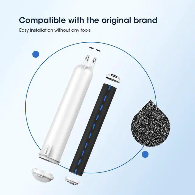 Alt view image 3 of 7 - EDR3RXD1 Water Filter & W10311524 Air Filter, 3+3 PACK | KAD3RXD1, WHR3RXD1, 4396841, 4396710, Filter 3, 46-9083,46-9030, 9030, 9083 Refrigerator Water Filter