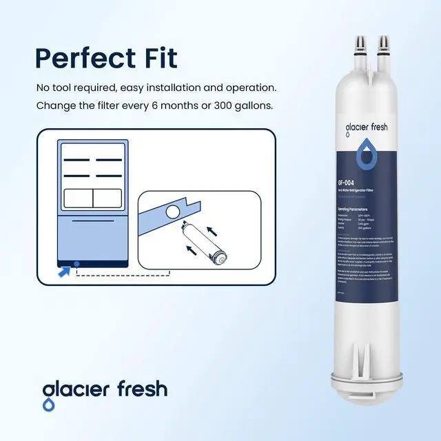 Alt view image 5 of 7 - EDR3RXD1 Water Filter & W10311524 Air Filter, 3+3 PACK | KAD3RXD1, WHR3RXD1, 4396841, 4396710, Filter 3, 46-9083,46-9030, 9030, 9083 Refrigerator Water Filter