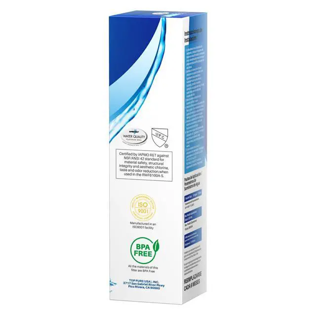 Alt view image 3 of 7 - BORPLFTR50 Replacement for Bosch 11025825 Ultra Clarity Pro Refrigerator Water Filter, Compatible with 12033030, 12028325,BORPLFTR55, B36CT80SNS, B36CL80ENS, WFC100MF, KWF 2000, 2PACK