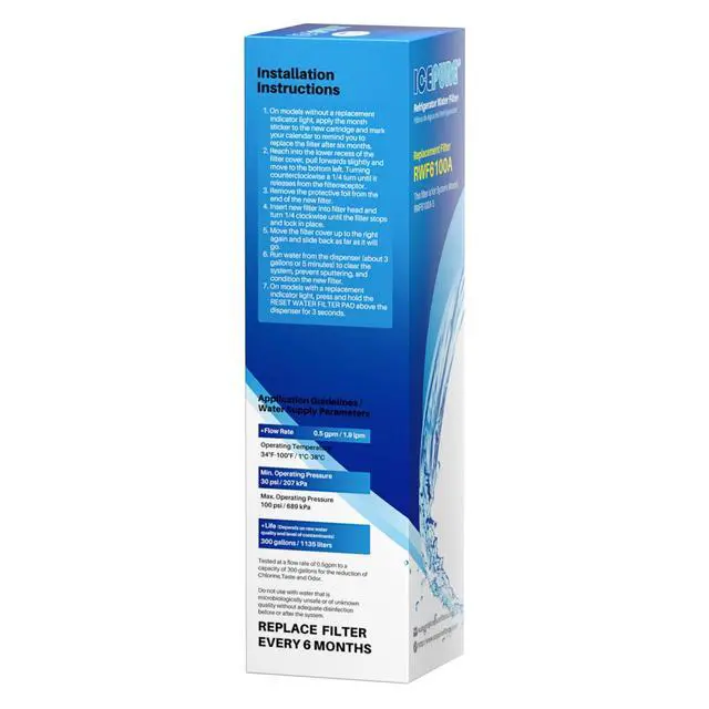 Alt view image 4 of 7 - BORPLFTR50 Replacement for Bosch 11025825 Ultra Clarity Pro Refrigerator Water Filter, Compatible with 12033030, 12028325,BORPLFTR55, B36CT80SNS, B36CL80ENS, WFC100MF, KWF 2000, 2PACK