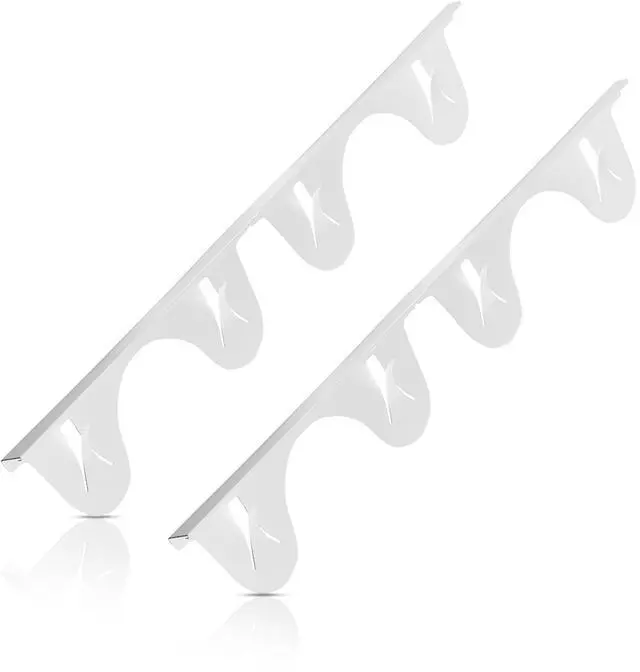 Main image of Stainless Steel Stove Counter Gap Cover (2 Pack, White), Stove Gap Guard, Stove Gap Filler for Kitchen, Range Trim Kit, Heat Resistant with Easy Clean, Adjustable Length 13.8 to 27.5
