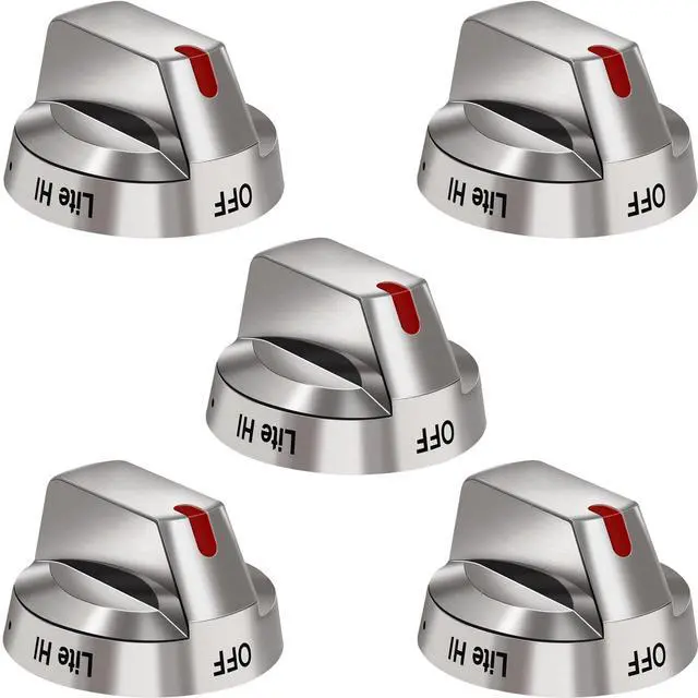 Main image of DG64-00473A Gas Stove Control Knob Replacement Compatible with Samsung 5pcs | Gas Stove Knob Replaces Nx58h5600ss Nx58f5700ws Nx58h5650ws Nx58j7750ss Nx58m6850ss Burner Dial For Single Burner Head
