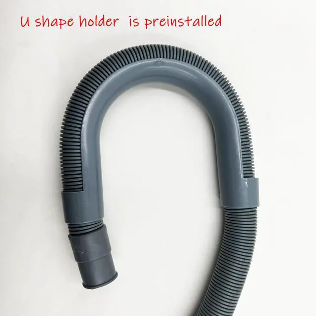 Alt view image 6 of 7 - 23 Feet Universal Washing Machine Drain Hose Flexible Dishwasher Drain Hose Extension Kits Corrugated Washer Hose w/ 1 Adapter 4 Clamps 1 U-Bend Holder