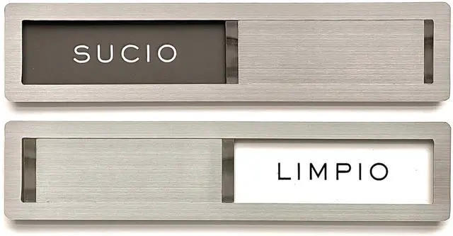 Main image of Dishwasher Magnet Clean Dirty Sign (Spanish), Limpio Sucio, Premium Stainless Steel Grade 304, Kitchen Organizers and Storage Decor Accessories, Extra Adhesive Tapes Included