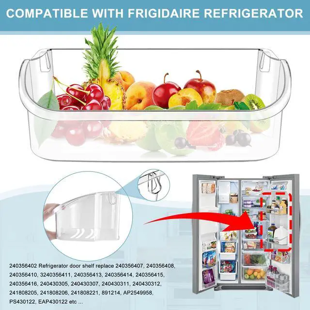 Alt view image 3 of 6 - Upgraded 240356402 Refrigerator Door Bin (Length 15.38") | Compatible with Frigi.daire Refrigerator Door Shelf Parts LFSS2612TF0 LFSS2612TE0 FFSS2615TE0 FFSS2615TS0 Door Shelf Shelves