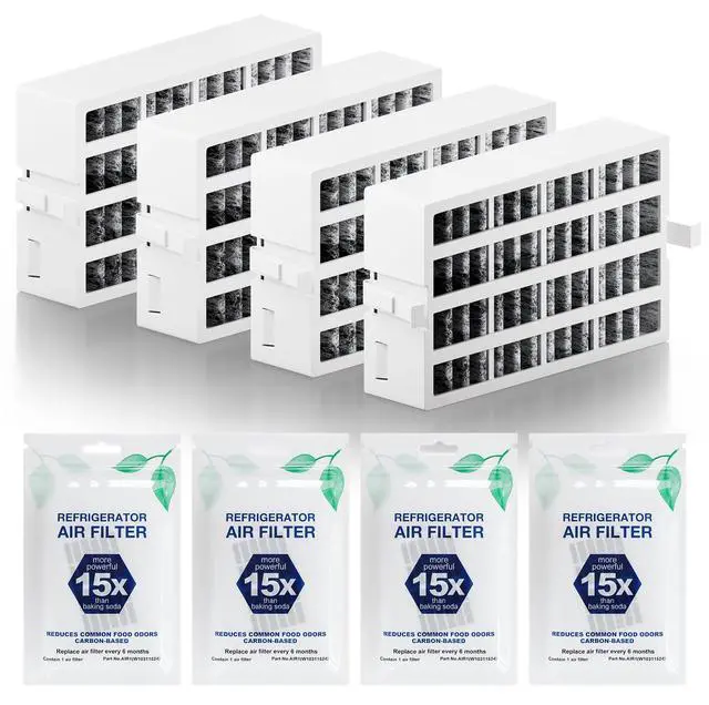 Main image of 4 Pack W10311524 AIR1 Refrigerator Air Filter Replacement for Whirlpool | Compatible with Whirlpool Kenmore Refrigerator, Fresh Flow Refrigerator Air Filter