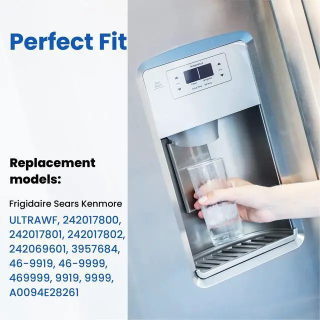 Alt view image 3 of 7 - HP005 Replacement for Frigidaire ULTRAWF, 3 Count | Replacement for Frigidaire ULTRAWF, Pure Source Ultra, Kenmore 9999, 469999, 46-9999, A0094E28261 Water and Ice