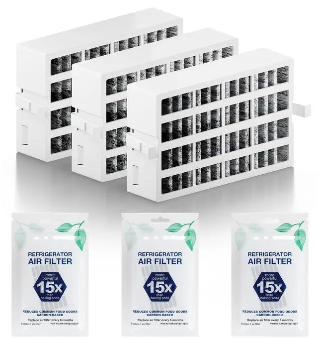 Main image of 3 Pack W10311524 AIR1 Refrigerator Air Filter Replacement for Whirlpool | Compatible with Whirlpool Kenmore Refrigerator, Fresh Flow Refrigerator Air Filter