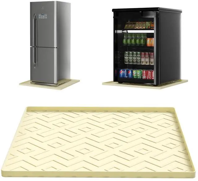 Main image of Silicone Mini Fridge Mat 19.7"x19.7" Refrigerator Mats, Non-Slip Waterproof Protector Pad for Washing Machine, Dryer, Dishwasher & Wine Cooler