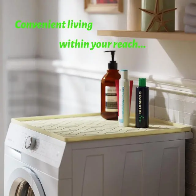 Alt view image 6 of 6 - Silicone Mini Fridge Mat 19.7"x19.7" Refrigerator Mats, Non-Slip Waterproof Protector Pad for Washing Machine, Dryer, Dishwasher & Wine Cooler