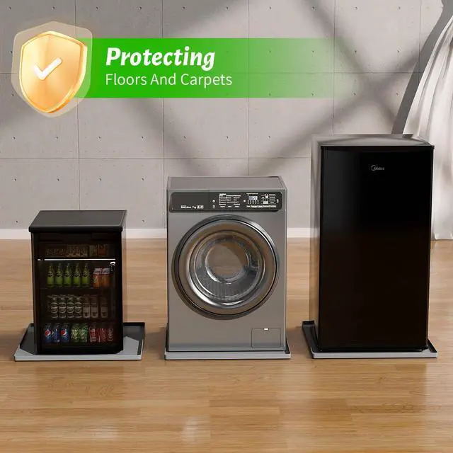Alt view image 4 of 6 - Mini Fridge Silicone Mat 23.6"x23.6"x0.47" - Non-Slip, Spill-Proof, Drip Prevention | Ideal for Refrigerators, Washing Machines, Dryers, Wine Coolers, and Dishwashers