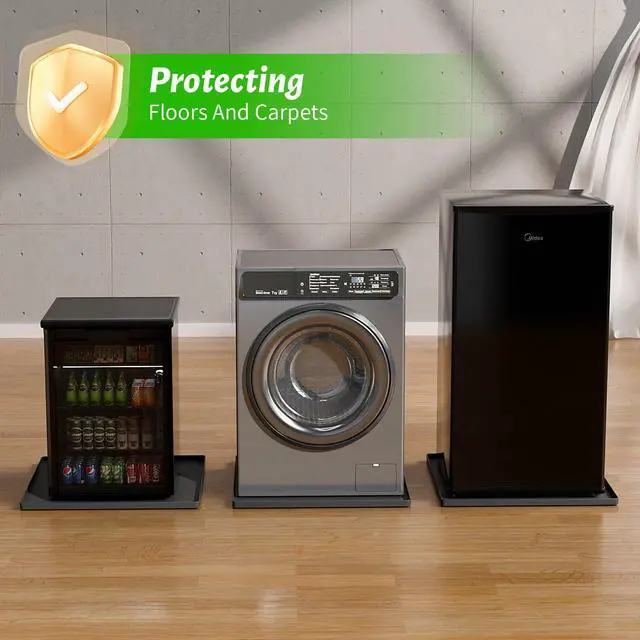 Alt view image 4 of 6 - Mini Fridge Silicone Mat 23.6"x23.6"x0.47" - Non-Slip, Spill-Proof, Drip Prevention | Ideal for Refrigerators, Washing Machines, Dryers, Wine Coolers, and Dishwashers